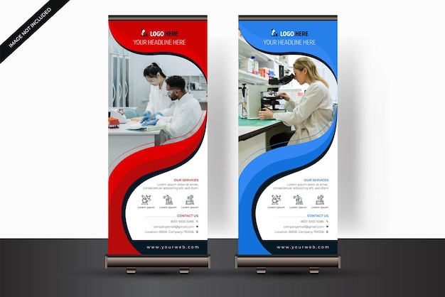 Banner roll up professionale per scopi di presentazione