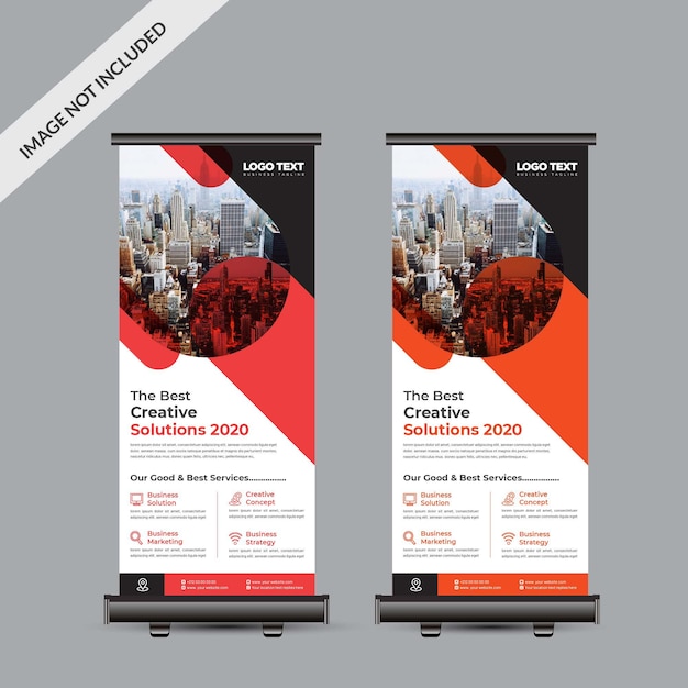 Modello di banner roll up aziendale professionale