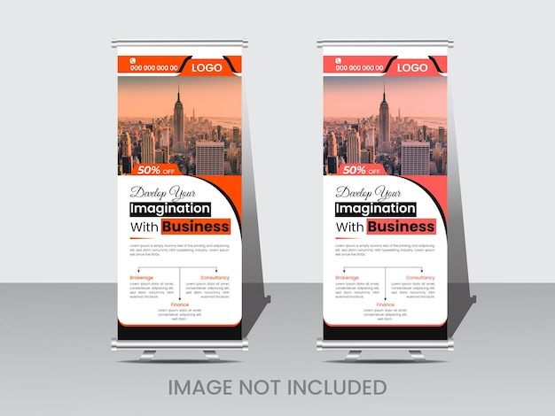 Vector professional business rollup banner design template display standee for presentation purpose