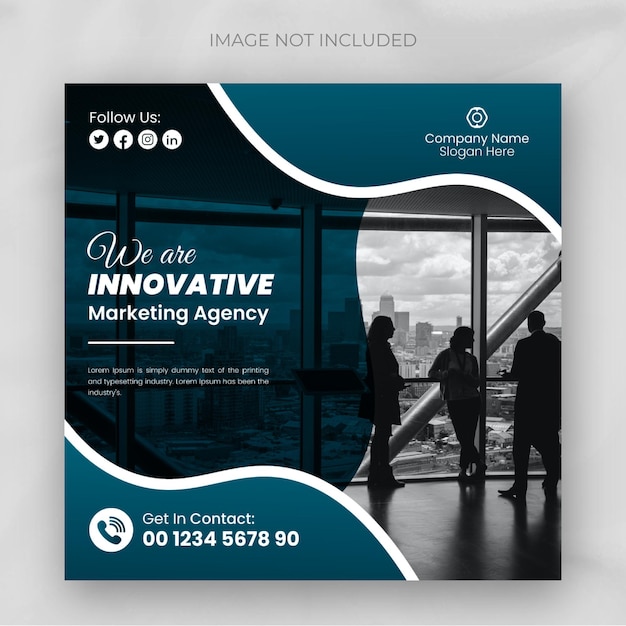 Professional business social media post design template or web banner