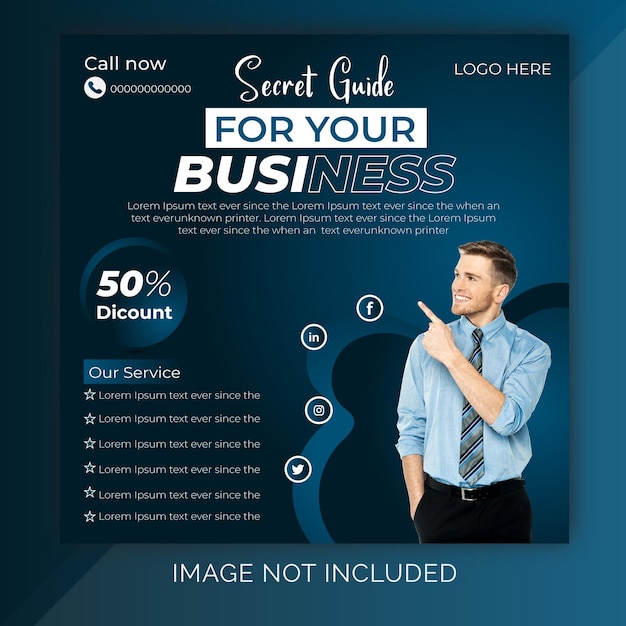 Vector professional business social media post design vector layout with modern design