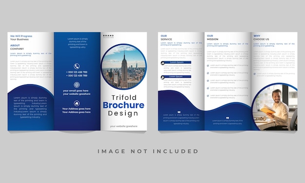 professional business trifold brochure design template