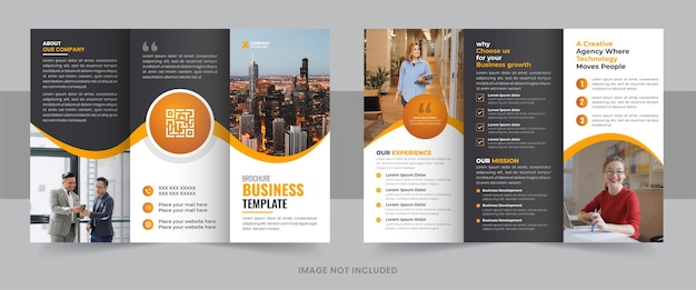 Vector professional business trifold brochure design
