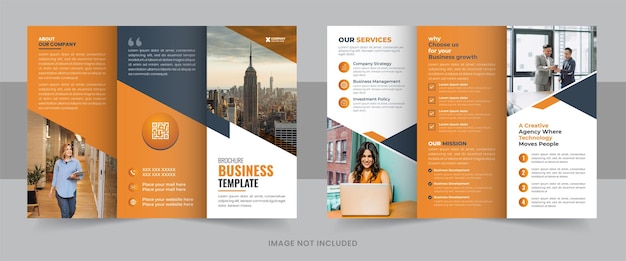 Vector professional business trifold brochure design