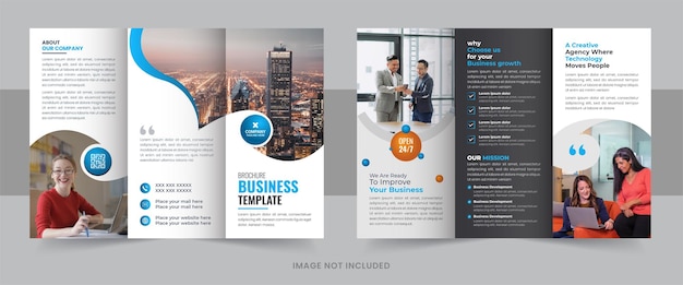 Vector professional business trifold brochure design