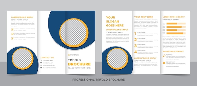 Professional business trifold brochure design