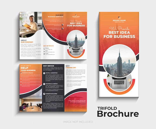 Professional business trifold brochure template