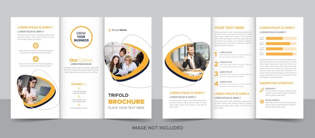 Professional business trifold brochure template