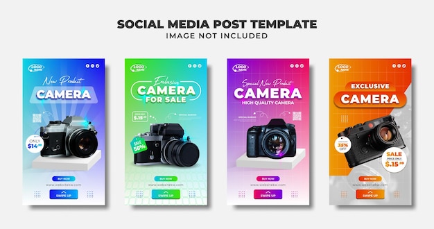 Professional Camera For Sale Social Media Story, Flyer And Banner Template For Promotion