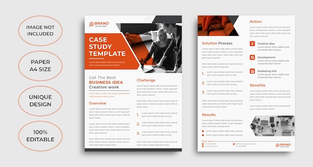 Professional case study template design