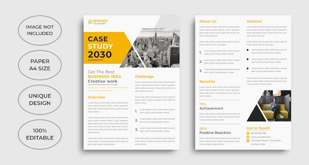 Professional case study template design