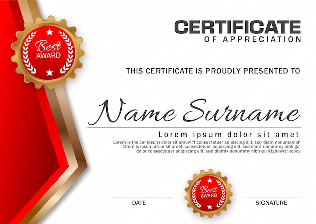 professional certificate design template