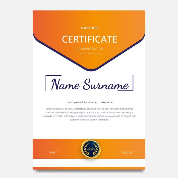 Professional Certificate Design