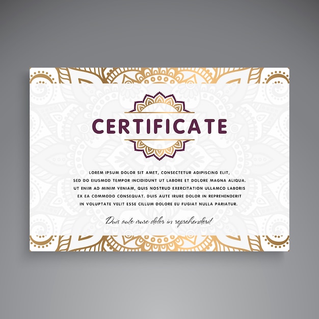 Professional certificate template design