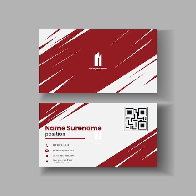 Vector professional cheerful corporate business card template