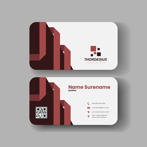 Professional cheerful corporate business card template