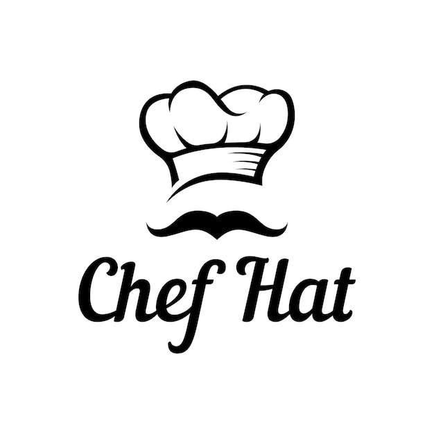 プロのシェフまたはキッチン シェフの帽子のロゴのテンプレート デザイン ビジネスの家庭料理とレストランのシェフのロゴ