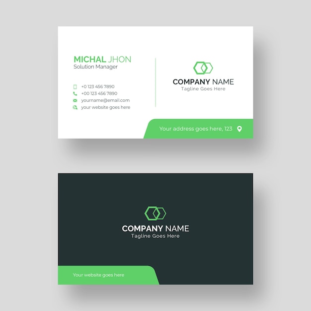 Professional and clean business card design template