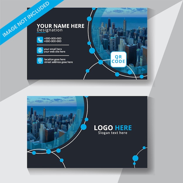 Vector professional amp clean business card template modern vector visiting card layout