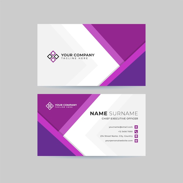 Vector professional clean business card template