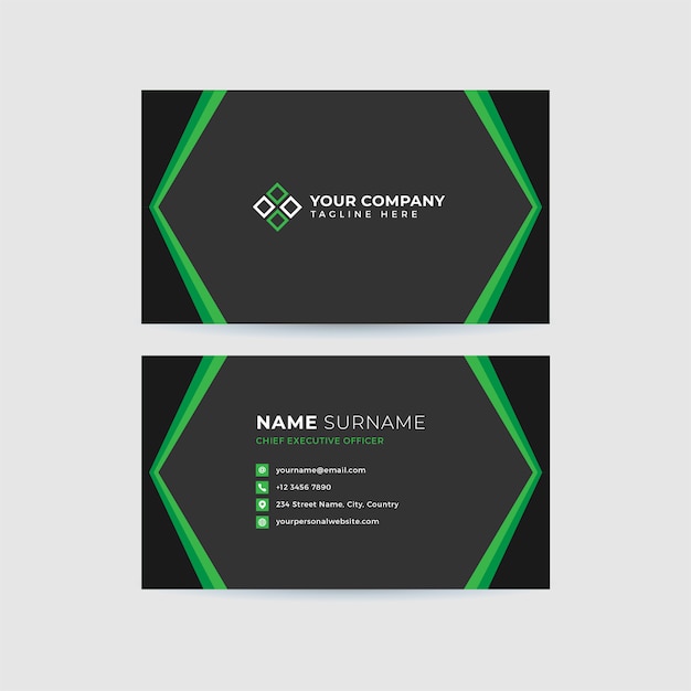 Vector professional clean business card template