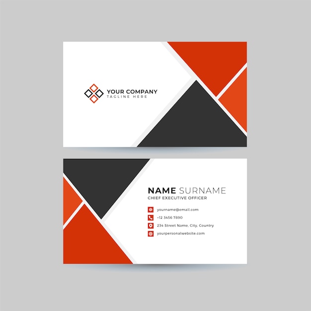 Professional clean business card template