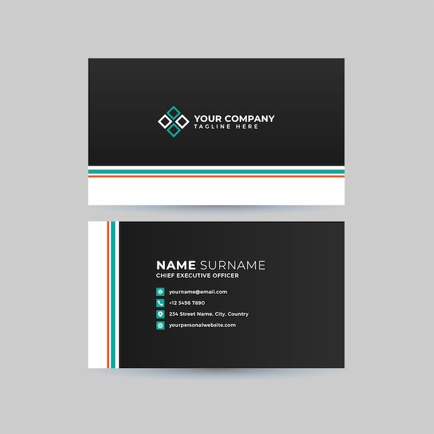 Professional clean business card template