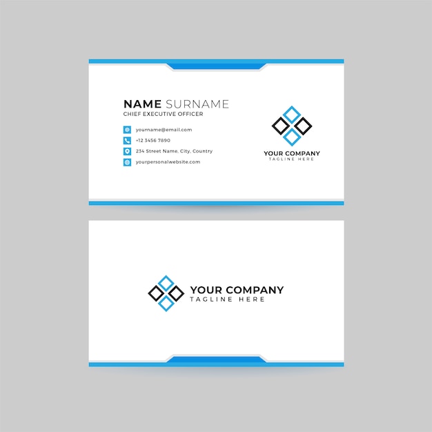 Professional clean business card template