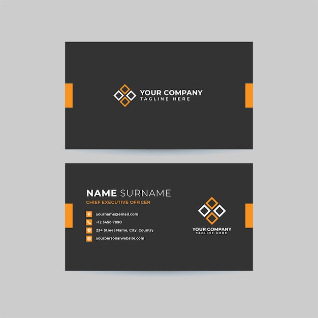 Professional clean business card template