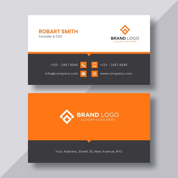 Professional clean business card