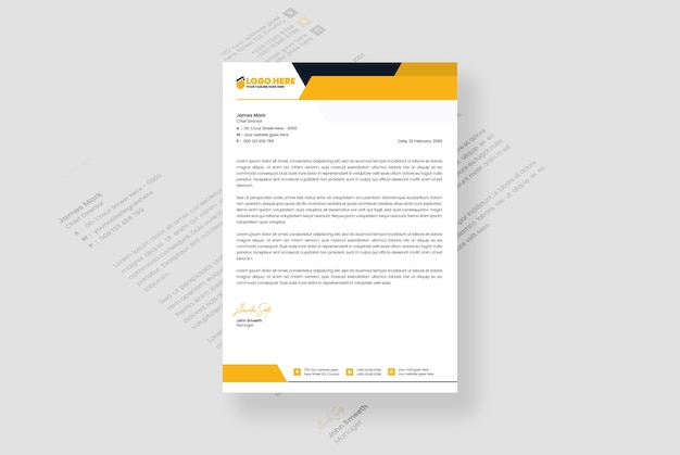 professional Clean and corporate company letterhead template