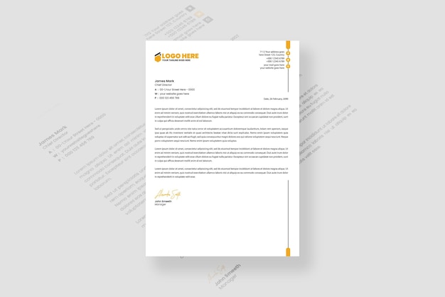 professional Clean and corporate company letterhead template
