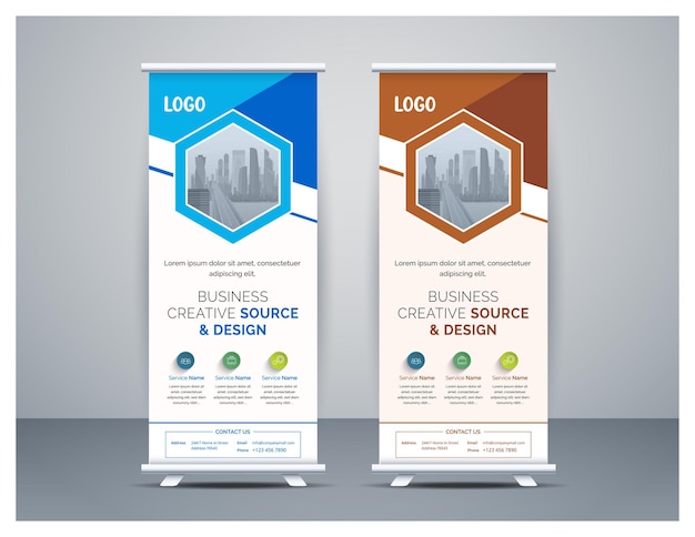 Professional Clean and Modern Business Roll up Banner