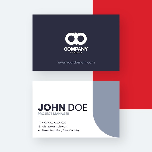 Professional clean and modern vector business card design template
