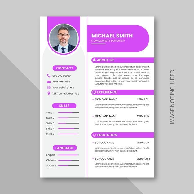 professional clean resume template layout