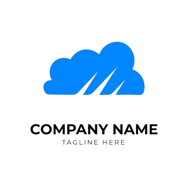 Modello di progettazione del logo cloud professionale