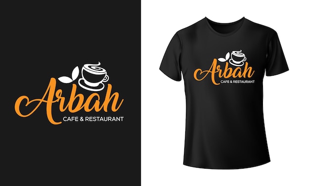 Professional Coffee Logo and T-shirt Design Vector Template