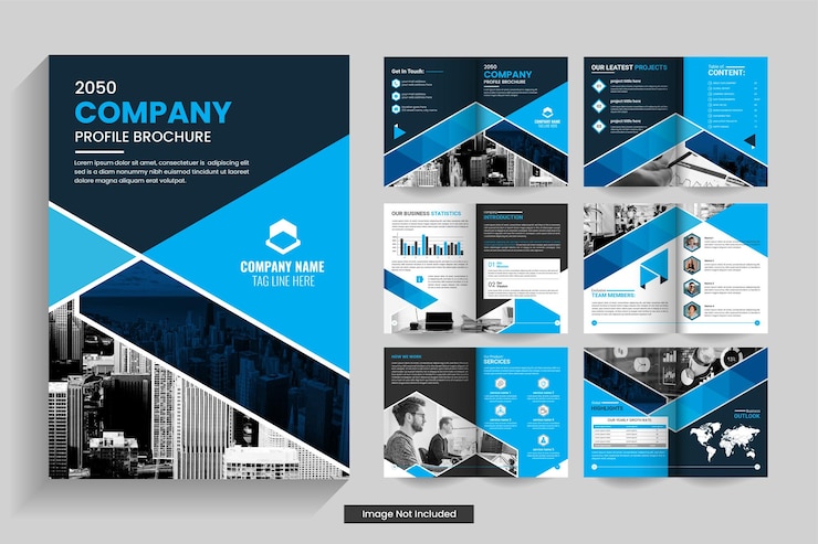 Vector professional company profile brochure design modern creative business brochure template