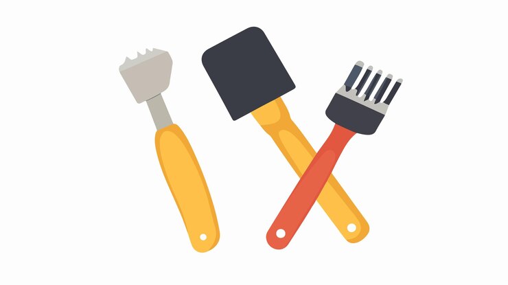 Vector professional construction and repair tools icon set for building projects