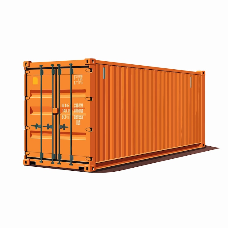 Vector professional container vector illustration isolated on white background