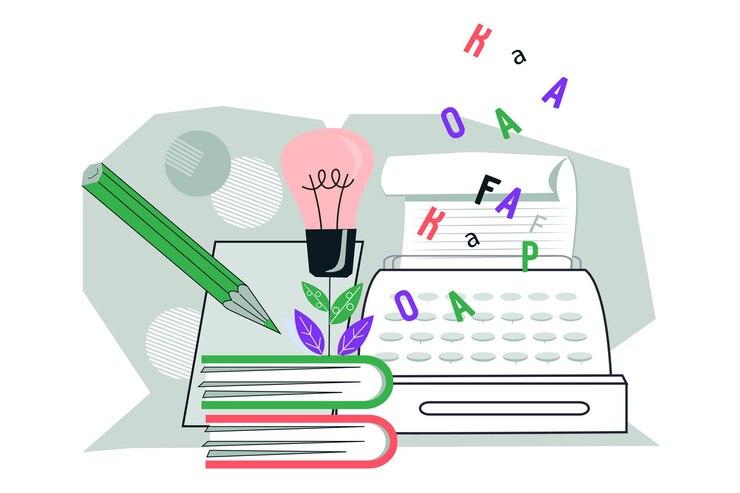 Vector professional copywriting and advertising in social media agency smm emblem
