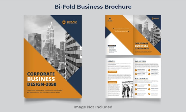 Professional corporate bifold business brochure template Design