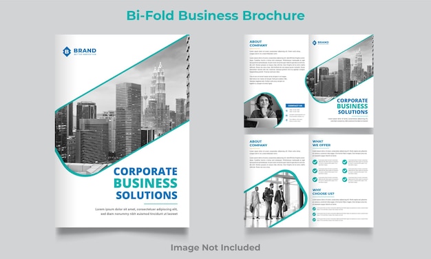 Modello di brochure aziendale bifold aziendale professionale design