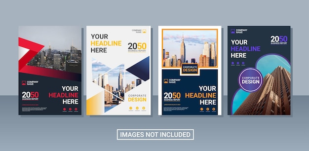 Professional corporate book cover collection template