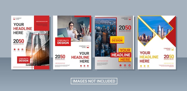 Professional corporate book cover collection template