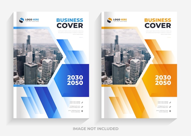 Vector professional corporate book cover set template