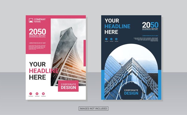 ベクトル プロフェッショナルな企業ブックカバーのテンプレート