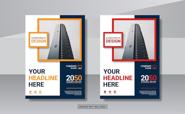 Professional corporate book cover template