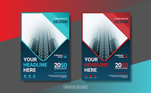 Professional corporate book cover template