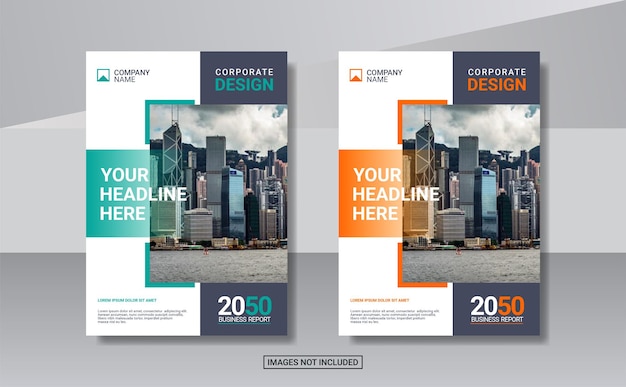 Professional corporate book cover template